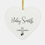 Schwangerschaftsankündigung 2025 keramik ornament (Vorne)
