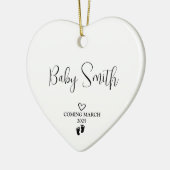 Schwangerschaftsankündigung 2025 keramik ornament (Links)