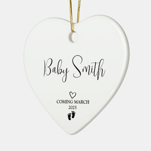 Schwangerschaftsankündigung 2025 keramik ornament (Links)