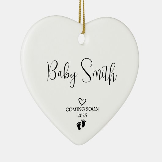 Schwangerschaftsankündigung 2025 keramik ornament (Rechts)