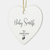 Schwangerschaftsankündigung 2025 keramik ornament (Links)