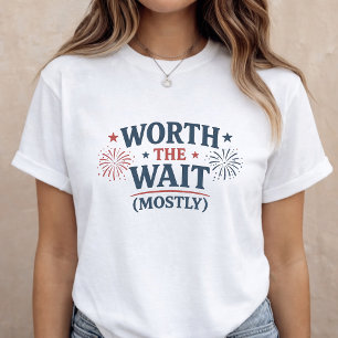 Schwangerschaftsankündigung 4. Juli werdende Mutte T-Shirt