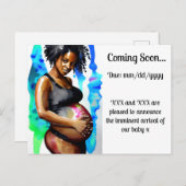 Schwangerschaftsankündigung Ankündigungspostkarte (Vorne/Hinten)