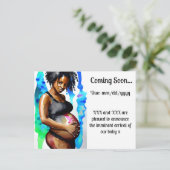 Schwangerschaftsankündigung Ankündigungspostkarte (Stehend Vorderseite)