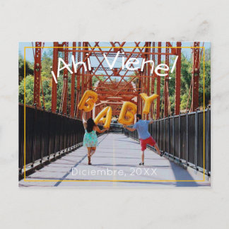 Schwangerschaftsankündigung auf Spanisch Ankündigungspostkarte