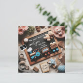 Schwangerschaftsankündigung Ausbildung Thema, sozi Ankündigung (Stehend Vorderseite)