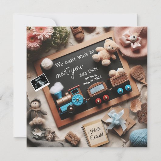 Schwangerschaftsankündigung Ausbildung Thema, sozi Ankündigung (Vorderseite)