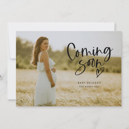 Schwangerschaftsankündigung | Baldes Herz Ankündigung (Vorderseite)