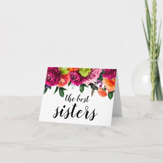 Schwangerschaftsankündigung bei Schwester mit Blum Karte (Vorderseite)