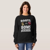 Schwangerschaftsankündigung bei Stiefeln oder Boge Sweatshirt (Vorne ganz)