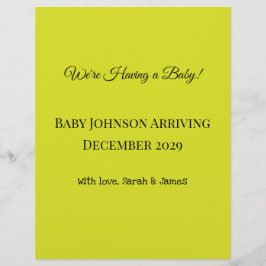 Schwangerschaftsankündigung! Briefbogen