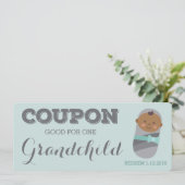 Schwangerschaftsankündigung Coupon für Großkinder Ankündigung (Stehend Vorderseite)