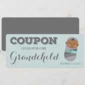 Schwangerschaftsankündigung Coupon für Großkinder Ankündigung (Vorne/Hinten)