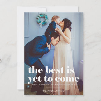 Schwangerschaftsankündigung: Das Beste ist noch zu Feiertagskarte