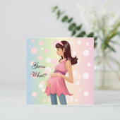 Schwangerschaftsankündigung Einladung (Stehend Vorderseite)