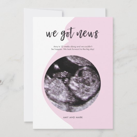 Schwangerschaftsankündigung Einladung (Vorderseite)