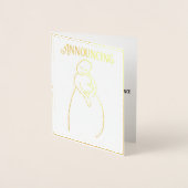 Schwangerschaftsankündigung Folienkarte (Vorderseite)