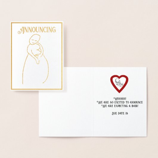 Schwangerschaftsankündigung Folienkarte (Anzeige)