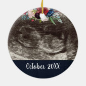 Schwangerschaftsankündigung | Foto bei Schwangersc Keramik Ornament (Hinten)