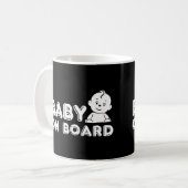 Schwangerschaftsankündigung für Baby an Bord Kaffeetasse (Vorderseite Links)