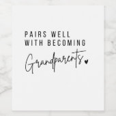 Schwangerschaftsankündigung für das Weinetikett de (Einzelnes Label)