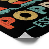 Schwangerschaftsankündigung für Mohn 2025 Blac Poster (Ecke)