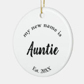 Schwangerschaftsankündigung für neue Tante Keramik Ornament (Links)