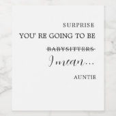 Schwangerschaftsankündigung für UNcle Auntie Neubo Weinetikett (Einzelnes Label)