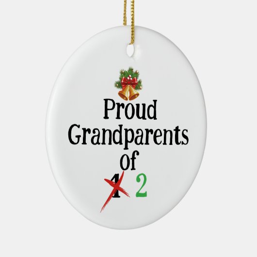 Schwangerschaftsankündigung Großeltern Keramik Ornament (Rechts)