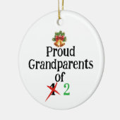 Schwangerschaftsankündigung Großeltern Keramik Ornament (Links)