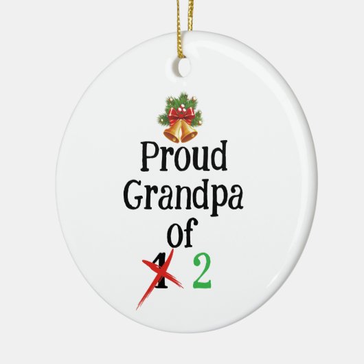 Schwangerschaftsankündigung Großpa Keramik Ornament (Links)