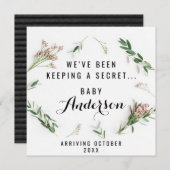 Schwangerschaftsankündigung - Grüne Dankeskarte (Vorne/Hinten)