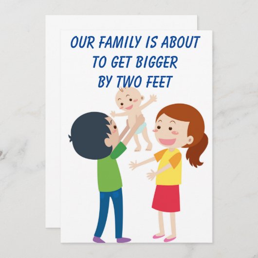 Schwangerschaftsankündigung Grußkarte Ankündigung (Vorne/Hinten)