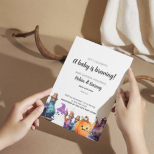 Schwangerschaftsankündigung Halloween Postkarte