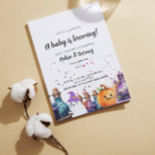 Schwangerschaftsankündigung Halloween Postkarte