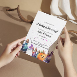 Schwangerschaftsankündigung Halloween Postkarte