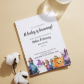 Schwangerschaftsankündigung Halloween Postkarte