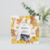 Schwangerschaftsankündigung Herbst Herbstrückgang Ankündigung (Stehend Vorderseite)