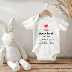 Schwangerschaftsankündigung Idee, zukünftige Tante Baby Strampler