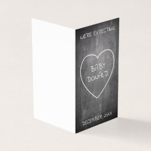 Schwangerschaftsankündigung im Chalkboard-Stil