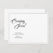 Schwangerschaftsankündigung im klassischen Stil (Vorne/Hinten)