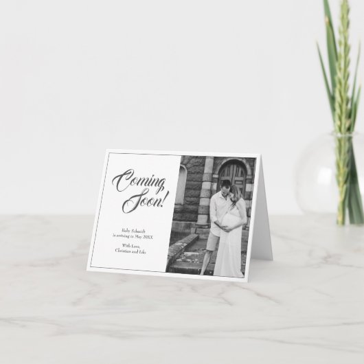 Schwangerschaftsankündigung im klassischen Stil Karte (Vorderseite)