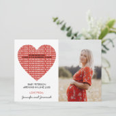 Schwangerschaftsankündigung im Valentinstag Ankündigung (Stehend Vorderseite)