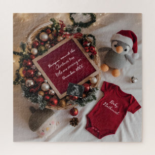 Schwangerschaftsankündigung im Weihnachtsthema Puzzle