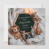 Schwangerschaftsankündigung in den sozialen Safari Einladung (Vorderseite)