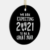 Schwangerschaftsankündigung Keramik Ornament (Rechts)