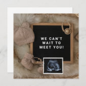 Schwangerschaftsankündigung Kinderkarte, Geschlech Einladung (Vorne/Hinten)