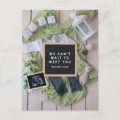 Schwangerschaftsankündigung Kinderkarte, Geschlech Postkarte (Vorderseite)