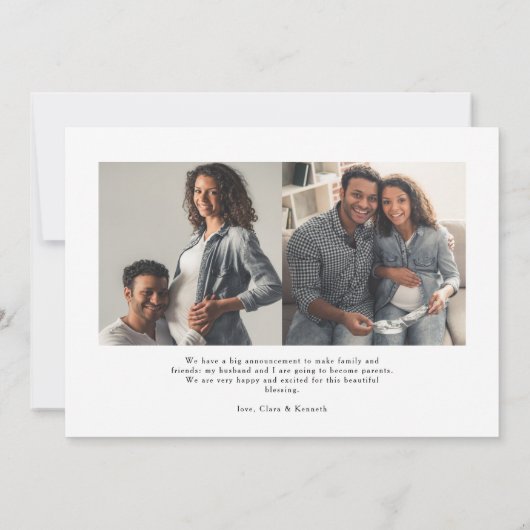 Schwangerschaftsankündigung | Liebe wächst Ankündigung (Rückseite)