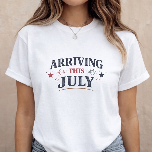 Schwangerschaftsankündigung Mama wird 4. Juli T-Shirt